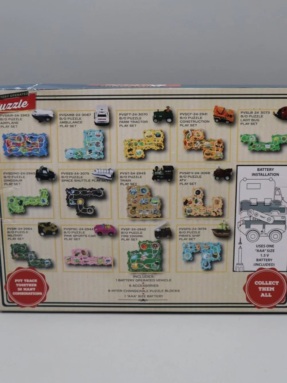 Battery Operated 16 Piece Train Puzzle Set Ages 6+ PVST-24-2945